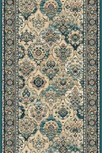 Běhoun vlněný Agnella Isfahan Forenza Szmaragd modrý Šíře: 80 cm