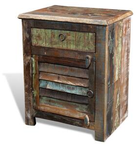 Skříňka / odkládací stolek z recyklovaného dřeva | vícebarevná