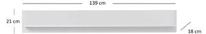 Polička 140 cm Brendon (bílá). 1052781