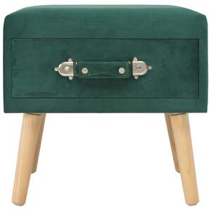 Noční stolek - zelený - samet | 40x35x40 cm