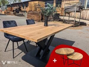 Jídelní stůl Malag + Konferenční stolek TWO Bro set Velikost Desky: 1300x800 (mm)