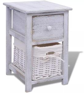 Noční stolek - dřevěný | bílý