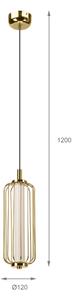 LED Lustr na lanku BONNIE LED/15W/230V 3000K zlatá