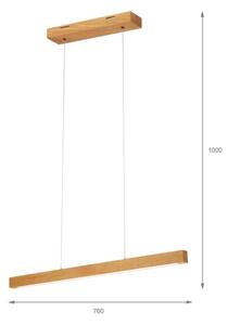 LED Lustr na lanku VERDE LED/18W/230V 3000K 76 cm dub