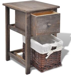 Noční stolek - dřevěný | hnědý