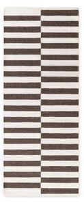 Bílý/hnědý oboustranný/ručně tkaný vlněný běhoun 80x200 cm Vika – Hanse Home