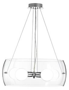 Nova Luce Závěsné svítidlo CHIARA chromovaný hliník čiré sklo E27 5x12W
