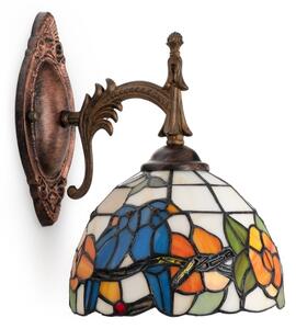 Brilagi - Tiffany vitrážová nástěnná lampa JUNGLE 1xE14/40W/230V
