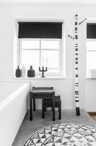 Bavlněná koupelnová předložka/kobereček Round Black 80 cm