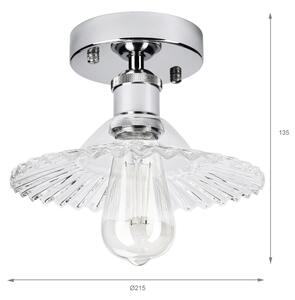 Přisazený lustr TRISH 1xE27/15W/230V lesklý chrom/čirá