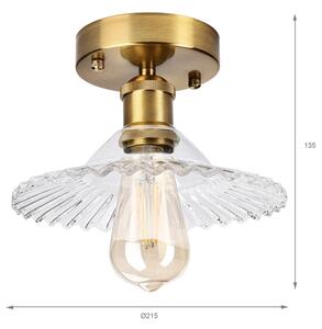 Přisazený lustr TRISH 1xE27/15W/230V zlatá/čirá