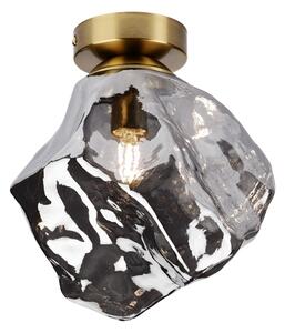 Stropní svítidlo CRISTAL 1xE14/15W/230V mosaz/kouřová černá