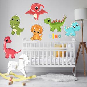 PIPPER. Textilní samolepka na zeď "Baby dinosaury"