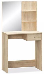 Toaletní stolek - dřevotříska - dub | 75x40x141 cm