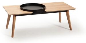 Hnědý konferenční stolek s nohami z dubového dřeva Marckeric India
