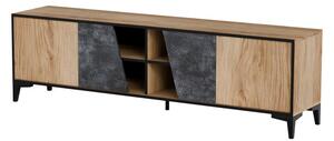 HALMAR TV stolek OVO 180 cm šedý beton/dub antický