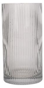Skleněná váza Allure Straight 20 cm L šedá Present Time (Barva- šedá, sklo)