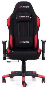 MERCURY Herní židle MRacer REGALIA - látka, černá / červená