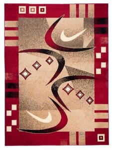 Makro Abra Kusový koberec ATLAS F741C červený tmavě béžový Rozměr: 100x200 cm