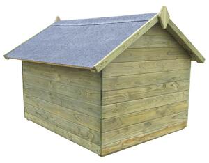 Zahradní psí bouda - otvírací střecha z impregnované FSC borovice