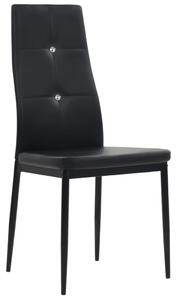 Jídelní židle Clifton - 2 ks - z umělé kůže - černé | 43x43,5x96 cm