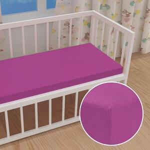 Dětské jersey napínací prostěradlo do postýlky JR-009 Šeříkové 60 x 120 x 10 cm - do postýlky