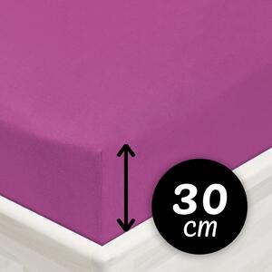 Jersey napínací prostěradlo na vysokou matraci JR-009 Šeříkové 80 x 200 - výška 30 cm