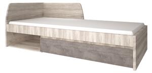 Jednolůžková postel 90 cm Jolene (kaštan nairobi + onyxová) (s roštem). 1052966