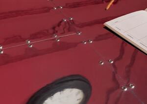 PLAIN SHEESHAM Psací stůl - stříbrná pracovní deska 150x70 cm, palisandr