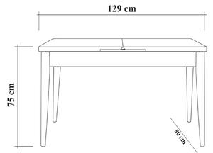 ASIR Jídelní set stůl, židle VINA borovice atlantic, šedá