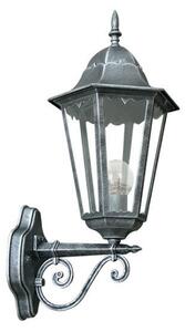 FAN LANT-FIRENZE/AP1A Venkovní nástěnné svítidlo UP FIRENZE černá/stříbrná, 1xE27, IP44, 28,5 x 51,8 x 20,5 cm - FANEUROPE