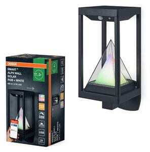 Chytré solární nástěnné svítidlo ALPS RGB+Teplá Bílá IP44