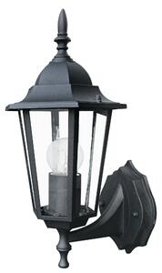 FAN LANT-MILANO/AP1A Venkovní nástěnné svítidlo UP MILANO černá, 1xE27, IP44, 20,8 x 36 x 17 cm - FANEUROPE