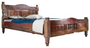 COLORES postel - 200x200cm lakované staré indické dřevo