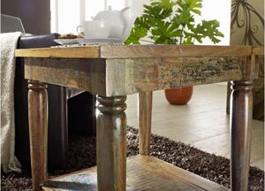 COLORES konferenční stolek lakované staré indické dřevo