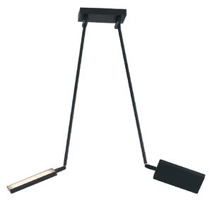 FAN LED-BOOK-PL-NERO Stropní LED svítidlo BOOK černá, 36 W, 3640 lm, 3200 K, 15-200 x 85 cm - FANEUROPE