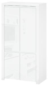 HezkýNábytek.cz Šatní skříň Leona 4D (bílá lesklá). 1053009