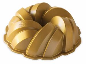 Forma na bábovku 75. Anniversary, propletená velká zlatá 27cm Nordic Ware (barva - zlatá, litý hliník)
