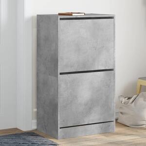 Botník se 2 výklopnými zásuvkami betonově šedý 60 x 42 x 108 cm 3214388