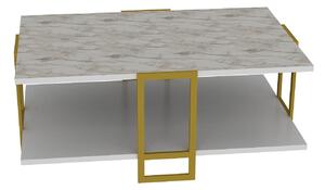 Konferenční stolek Poppy (Zlatá + Bílá). 1072139