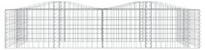 Klenutý gabion vyvýšený záhon 200x100x50 cm pozinkované železo