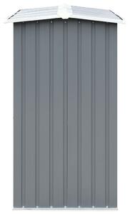 Zahradní kůlna na dříví z pozinkované oceli - šedá | 172x91x154 cm