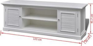 TV stolek Albert - 121 x 30,5 x 41,7 cm | bílý