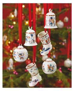 Porcelánová Mini botička motiv Děti a ptačí krmítko, Vánoční dárky, vánoční ozdoba 5,2 cm Rosenthal (Renáta Fučíková)