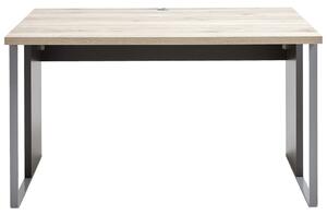 PSACÍ STŮL, barvy grafitu, barvy dubu, 130/80/75 cm Xora - Kancelářské stoly