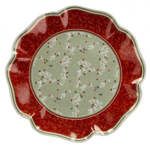 Talíř/tác na cukroví 31 cm červená Connubio BRANDANI (barva - porcelán, šedá/červená)