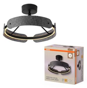 Filcové stropní svítidlo Curve Felt, 33W, Teplá bílá