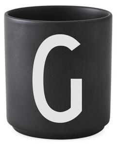 Porcelánový hrneček/dózička Letters black G, 300 ml