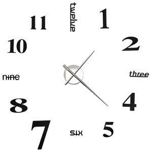 3D Nástěnné hodiny s moderním designem - 100 cm | XXL - černé
