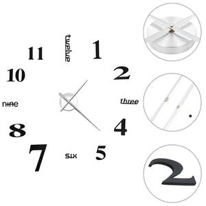 3D Nástěnné hodiny s moderním designem - 100 cm | XXL - černé